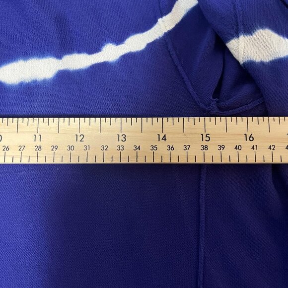 NWT Halston Heritage Open Front Cardigan S Blue Silk Blend Asymmetric Sweater - Picture 7 of 14